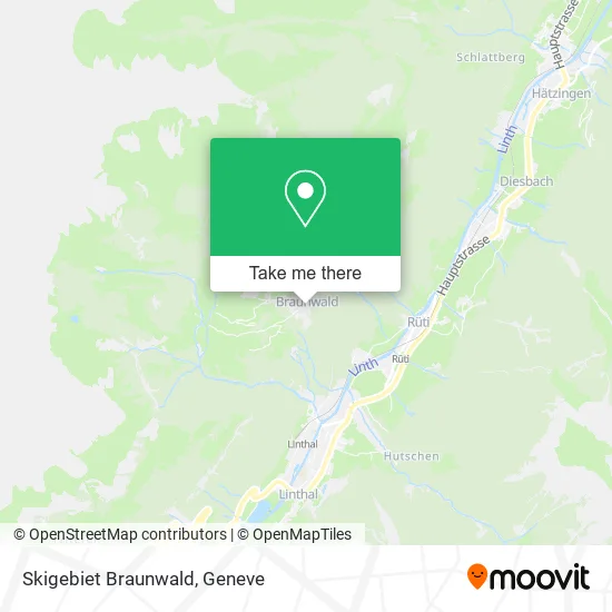 Skigebiet Braunwald map