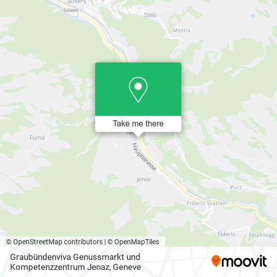 Graubündenviva Genussmarkt und Kompetenzzentrum Jenaz map