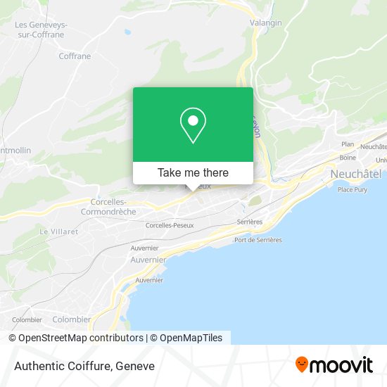 Authentic Coiffure map