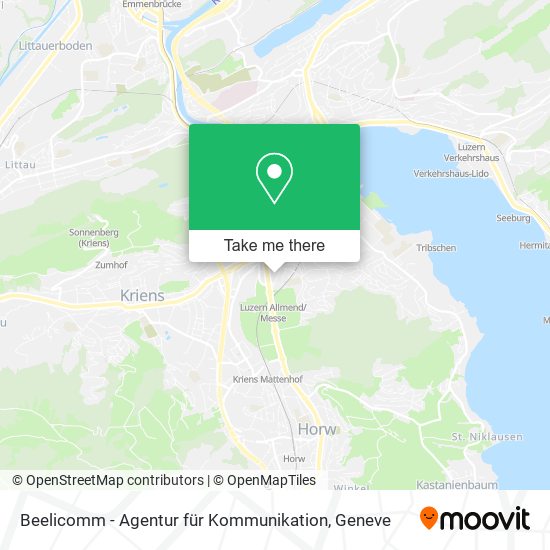 Beelicomm - Agentur für Kommunikation map