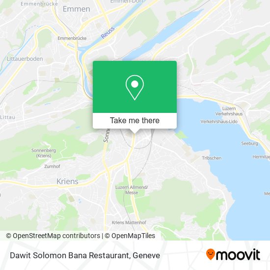 Dawit Solomon Bana Restaurant map