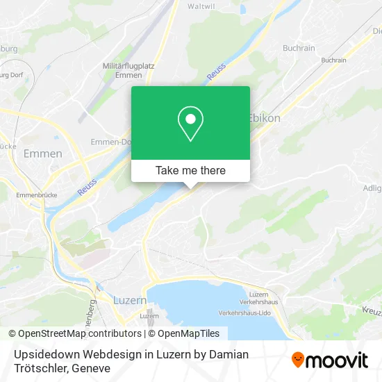 Upsidedown Webdesign in Luzern by Damian Trötschler map