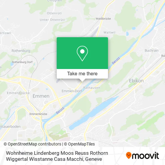 Wohnheime Lindenberg Moos Reuss Rothorn Wiggertal Wisstanne Casa Macchi map