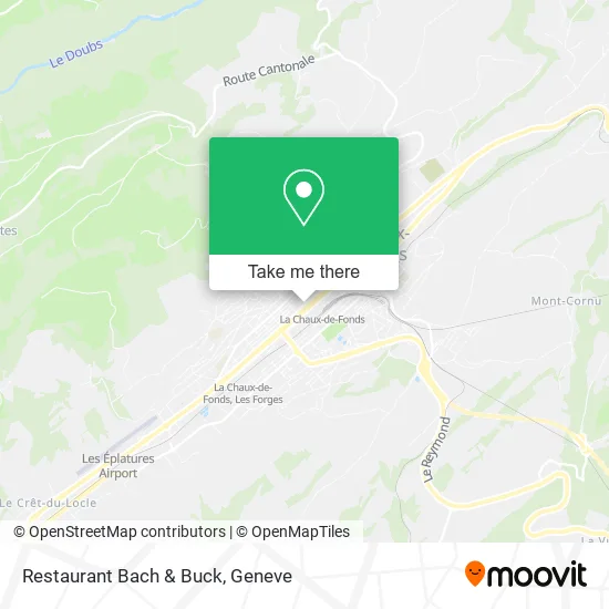 Restaurant Bach & Buck map