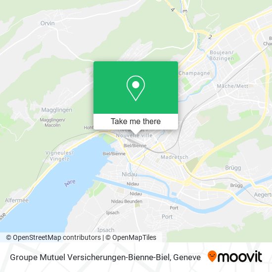 Groupe Mutuel Versicherungen-Bienne-Biel map