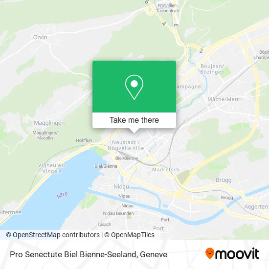 Pro Senectute Biel Bienne-Seeland map