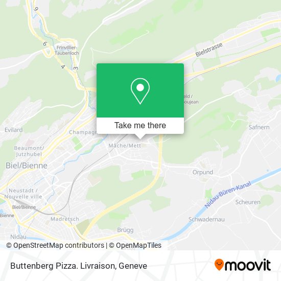 Buttenberg Pizza. Livraison map