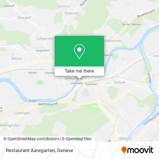 Restaurant Aaregarten map
