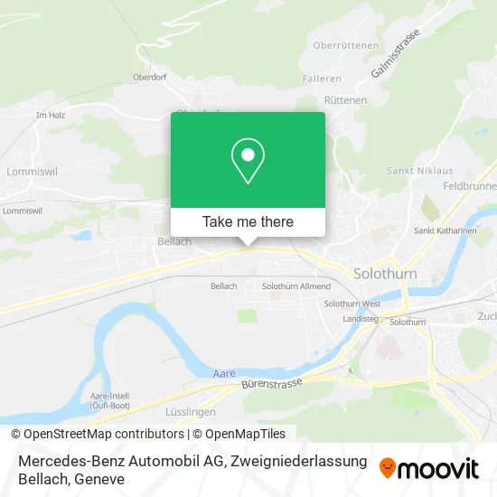 Mercedes-Benz Automobil AG, Zweigniederlassung Bellach map