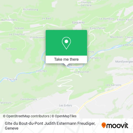 Gîte du Bout-du-Pont Judith Estermann Freudiger map