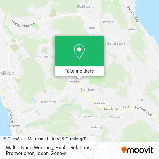 Walter Kunz, Werbung, Public Relations, Promotionen, Ideen map