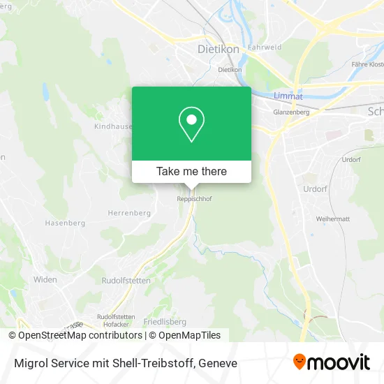 Migrol Service mit Shell-Treibstoff plan
