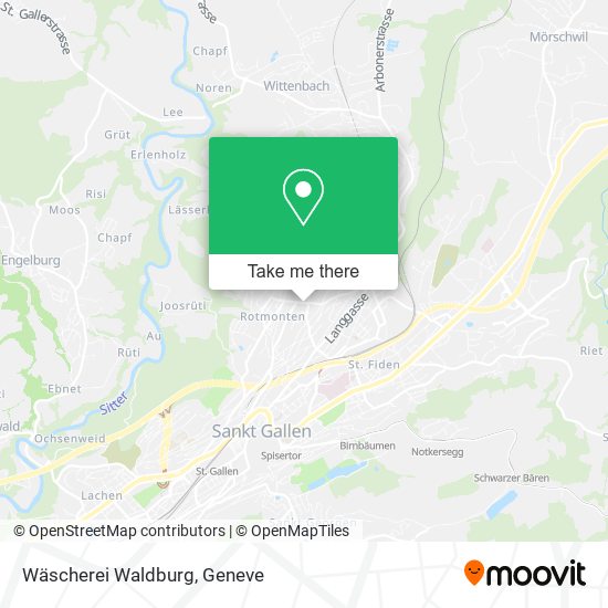 Wäscherei Waldburg map