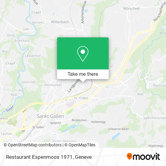 Restaurant Espenmoos 1971 map