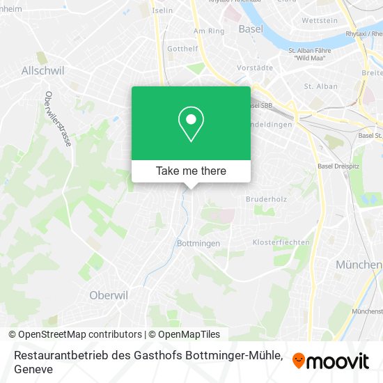 Restaurantbetrieb des Gasthofs Bottminger-Mühle map