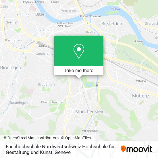 Fachhochschule Nordwestschweiz Hochschule für Gestaltung und Kunst map