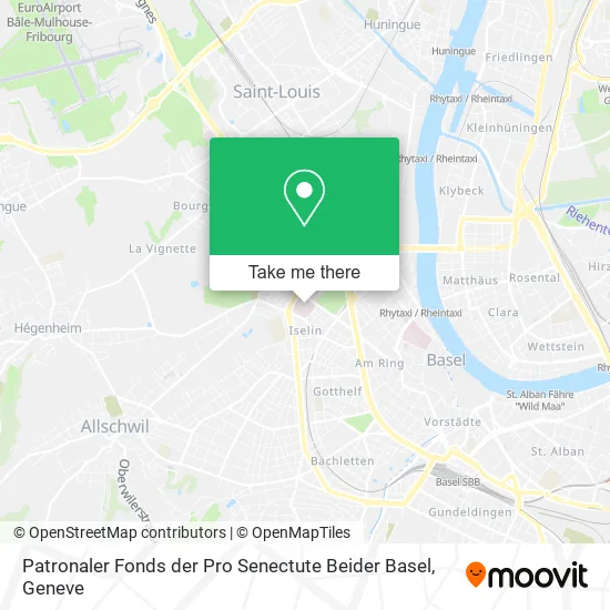 Patronaler Fonds der Pro Senectute Beider Basel map