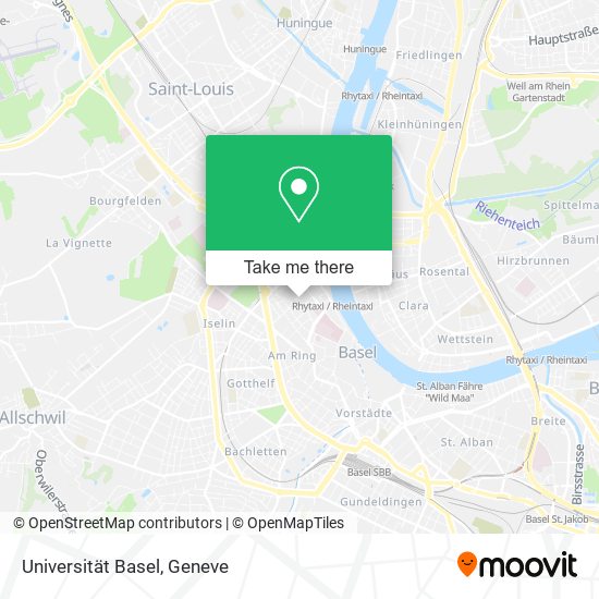 Universität Basel map