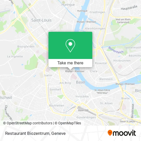Restaurant Biozentrum map