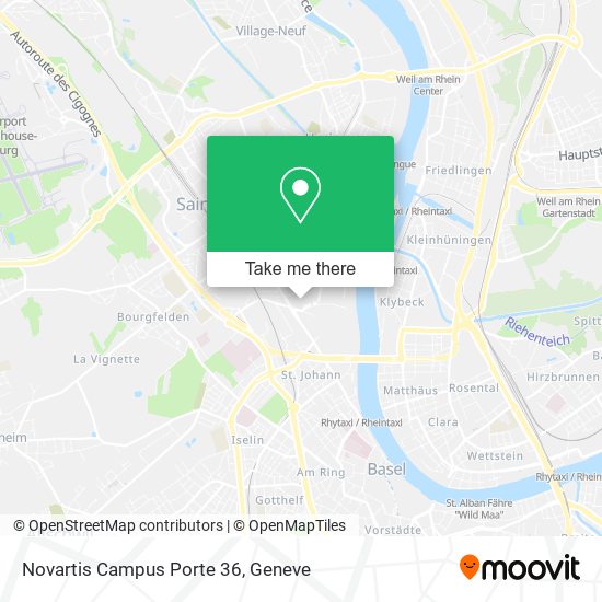 Novartis Campus Porte 36 map