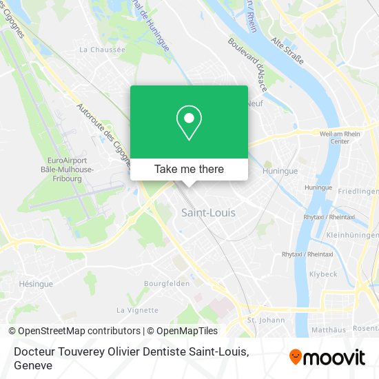 Docteur Touverey Olivier Dentiste Saint-Louis map