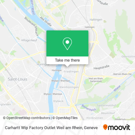 Carhartt Wip Factory Outlet Weil am Rhein map