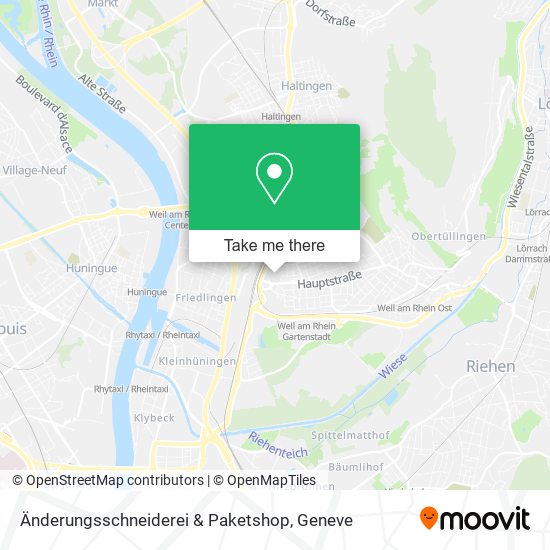 Änderungsschneiderei & Paketshop map