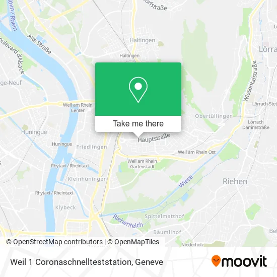 Weil 1 Coronaschnellteststation map