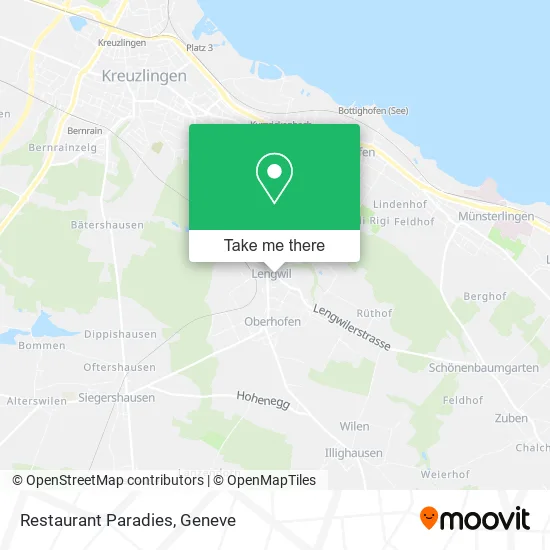Restaurant Paradies map