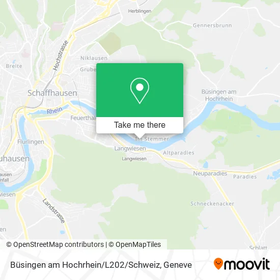 Büsingen am Hochrhein / L202 / Schweiz map