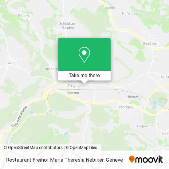 Restaurant Freihof Maria Theresia Nebiker map