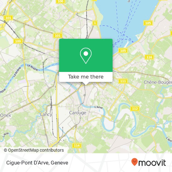 Cigue-Pont D'Arve map