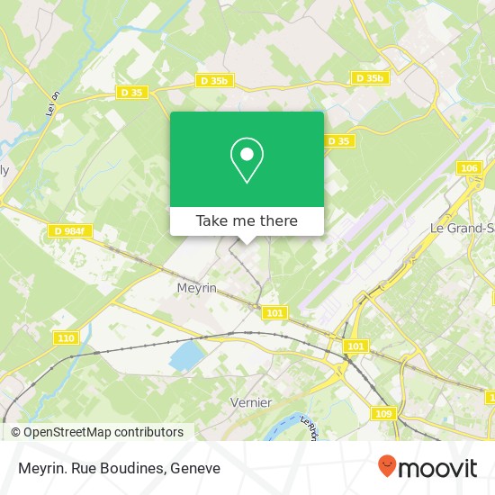 Meyrin. Rue Boudines map