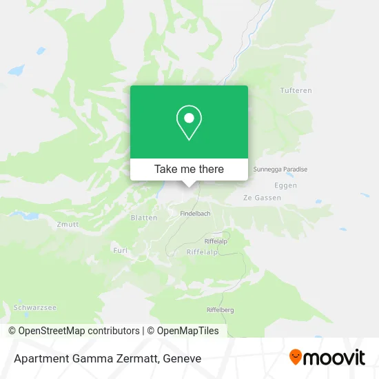 Apartment Gamma Zermatt map