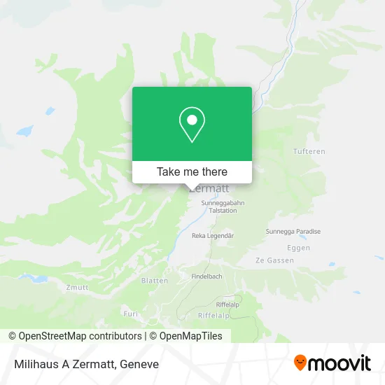 Milihaus A Zermatt map