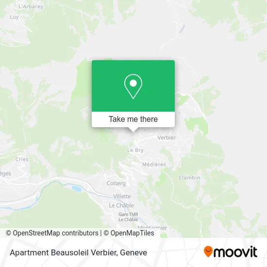 Apartment Beausoleil Verbier map