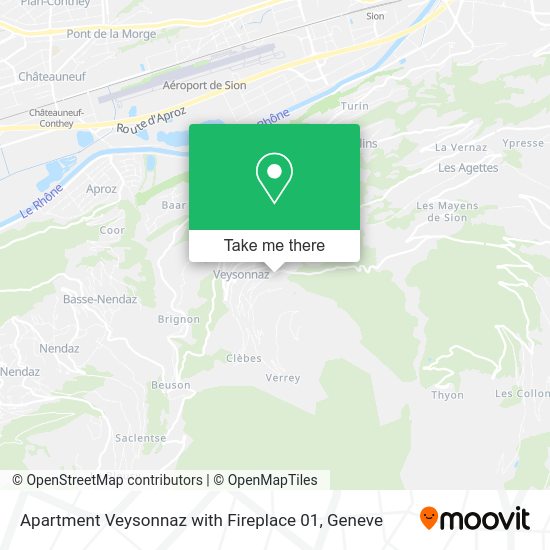 Apartment Veysonnaz with Fireplace 01 map