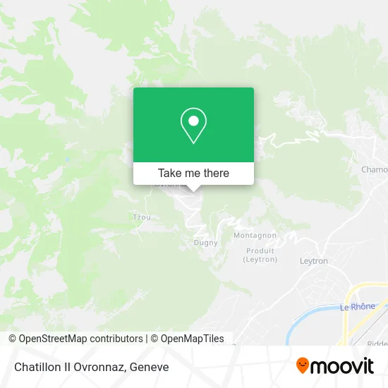 Chatillon II Ovronnaz map