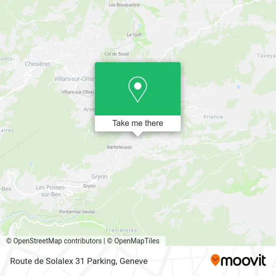 Route de Solalex 31 Parking map