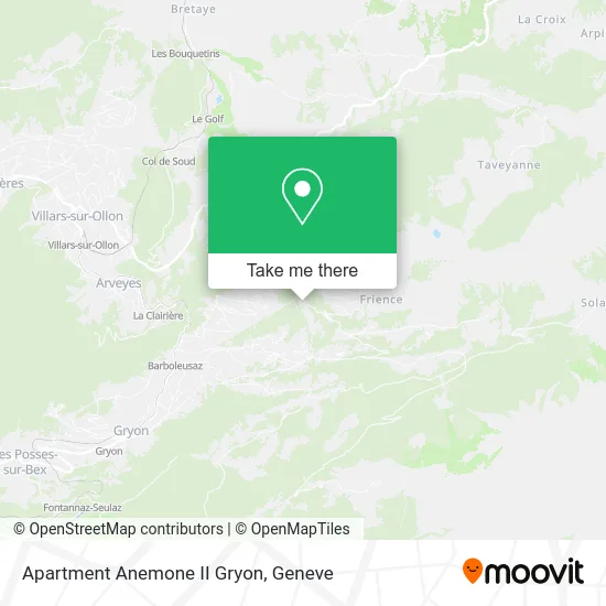 Apartment Anemone II Gryon map