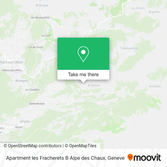 Apartment les Fracherets B Alpe des Chaux map