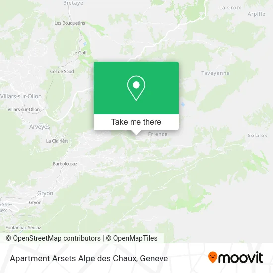 Apartment Arsets Alpe des Chaux map