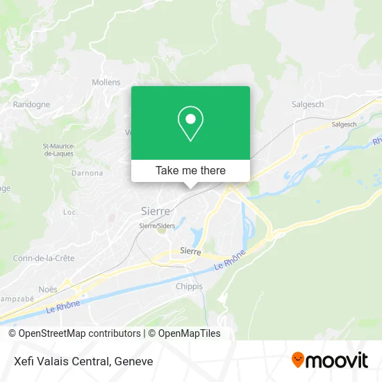 Xefi Valais Central map