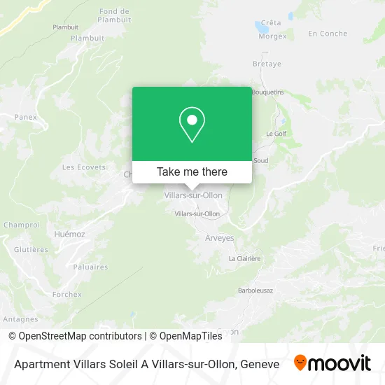 Apartment Villars Soleil A Villars-sur-Ollon map