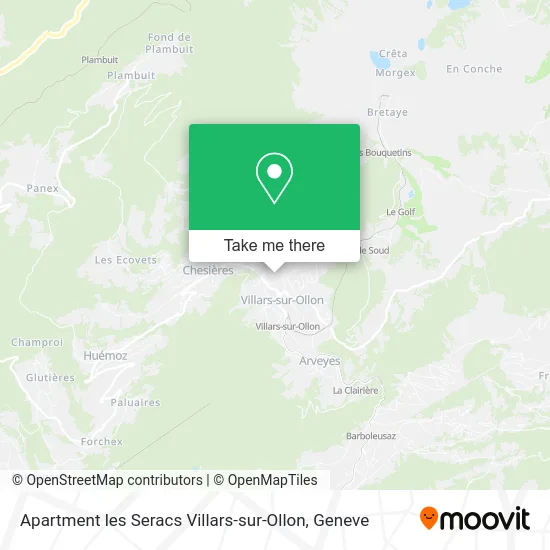 Apartment les Seracs Villars-sur-Ollon map