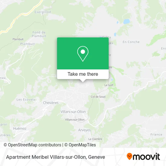 Apartment Meribel Villars-sur-Ollon map