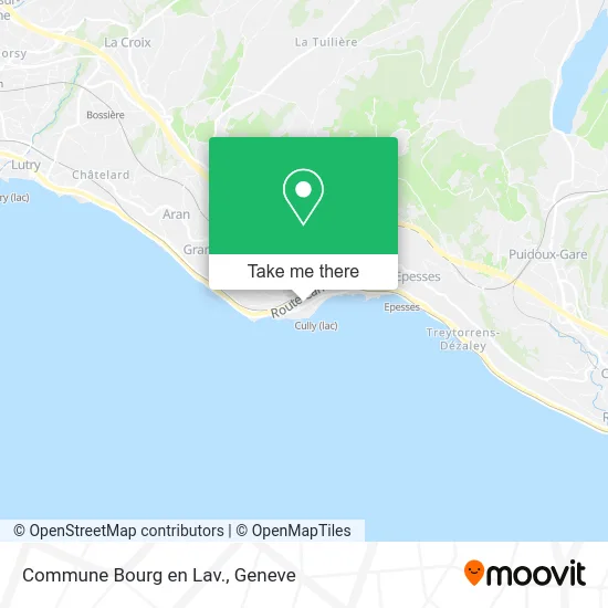 Commune Bourg en Lav. map