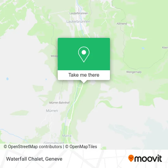 Waterfall Chalet map