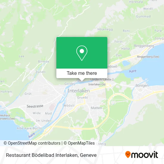 Restaurant Bödelibad Interlaken plan