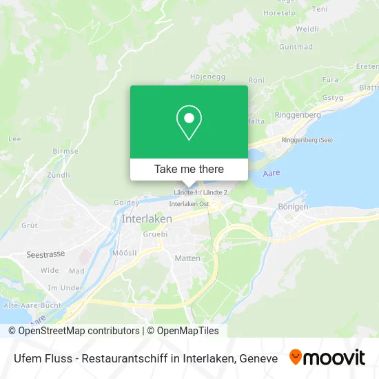 Ufem Fluss - Restaurantschiff in Interlaken map